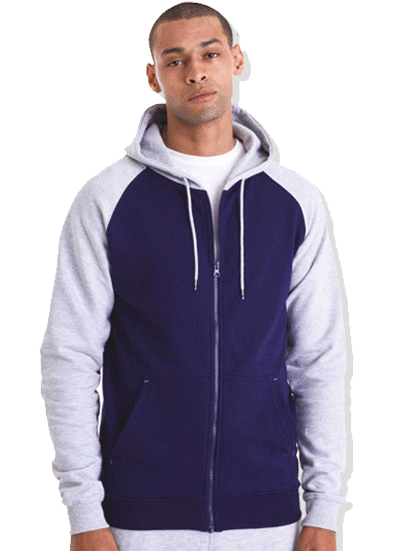 Sweat-shirt à Capuche Zippé Bicolor